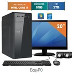 Ficha técnica e caractérísticas do produto Computador com Monitor Led 19.5 Easypc Intel Core I3 8Gb Hd 2Tb Windows