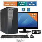 Ficha técnica e caractérísticas do produto Computador com Monitor Led 19.5 Easypc Intel Core I7 8gb Hd 320gb Windows