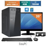 Computador com Monitor Led 19.5 Easypc Intel Core I7 8gb Hd 500gb Windows 10