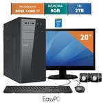 Ficha técnica e caractérísticas do produto Computador com Monitor Led 19.5 Easypc Intel Core I7 8Gb Hd 2Tb