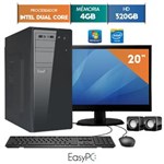 Ficha técnica e caractérísticas do produto Computador com Monitor Led 19.5 Easypc Intel Dual Core 2.41 4Gb Hd 320Gb Windows