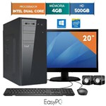 Computador com Monitor Led 19.5 Easypc Intel Dual Core 2.41 4gb Hd 500gb Windows 10