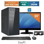 Computador com Monitor Led 19.5 Easypc Intel Dual Core 2.41 4gb Hd 250gb