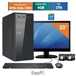 Ficha técnica e caractérísticas do produto Computador com Monitor Led 19.5 Easypc Intel Dual Core 2.41 4Gb Hd 2Tb