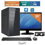 Computador com Monitor Led 19.5 Easypc Intel Dual Core 2.41 8gb Hd 1tb Windows 10
