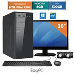 Ficha técnica e caractérísticas do produto Computador com Monitor Led 19.5 Easypc Intel Dual Core 2.41 8Gb Hd 500Gb Windows 10