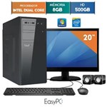 Ficha técnica e caractérísticas do produto Computador com Monitor Led 19.5 Easypc Intel Dual Core 2.41 8Gb Hd 500Gb Windows
