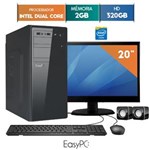 Ficha técnica e caractérísticas do produto Computador com Monitor Led 19.5 Easypc Intel Dual Core 2.41 2Gb Hd 320Gb