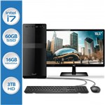 Ficha técnica e caractérísticas do produto Computador com Monitor LED 19.5" Intel Core I7 SSD 60GB HD 3TB 16GB HDMI Full HD Áudio HD EasyPC Smart