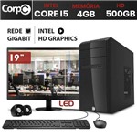 Ficha técnica e caractérísticas do produto Computador com Monitor LED 19.5" CorpC Intel Core I5 4GB HD 500GB HDMI