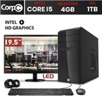 Computador com Monitor LED 19 CorpC Intel Core I5 4gb DDR3 HD 1TB