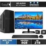 Ficha técnica e caractérísticas do produto Computador Completo EasyPC Intel Core I7 8GB HD 2TB Monitor 21.5" Full HD