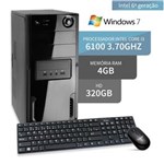 Ficha técnica e caractérísticas do produto Computador Core I3 6100 6 Geração 4gb Ddr4 Hd 320gb Windows 7 3green Evolution Fun Desktop