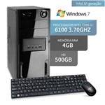 Ficha técnica e caractérísticas do produto Computador Core I3 6100 6 Geração 4gb Ddr4 Hd 500gb Windows 7 3green Evolution Fun Desktop