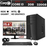 Computador Corpc Intel Core I3 2gb HD 320gb Monitor 15.6 Led
