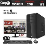 Ficha técnica e caractérísticas do produto Computador Corpc Intel Core I3 2Gb Hd 1Tb Monitor 15.6 Led