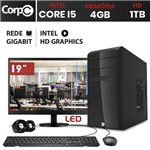 Computador Corpc Intel Core I5 4gb Ddr3, HD 1tb Monitor 19"