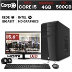Computador Corpc Intel Core I5 4gb Ddr3, HD 500gb e Monitor Led 15.6
