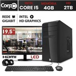 Computador Corpc Intel Core I5 4gb Ddr3, HD 2tb e Monitor Led 19.5