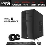 Ficha técnica e caractérísticas do produto Computador Corpc Intel Core I5 8Gb Ddr3, Hd 2Tb e Ssd 240Gb