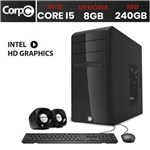 Ficha técnica e caractérísticas do produto Computador CorPC Intel Core I5 8GB DDR3, SSD 240GB