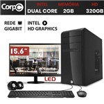 Computador Corpc Intel Dual Core 2.41 com Monitor Led 15.6 2gb HD 320gb