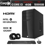 Ficha técnica e caractérísticas do produto Computador Corpc Line Intel Core I3 4GB HD 500GB com Mouse Teclado e Caixa de Som