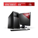 Ficha técnica e caractérísticas do produto Computador Corporate I5 8gb 1TB Kit Monitor 15