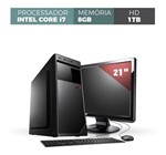Ficha técnica e caractérísticas do produto Computador Corporate I7 8gb 1Tb Windows Kit Monitor 21