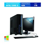 Computador Corporate Slim I3 4gb 1Tb Windows Kit Monitor 21