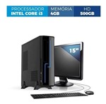 Ficha técnica e caractérísticas do produto Computador Corporate Slim I3 4gb 500Gb Kit Monitor 15