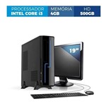 Ficha técnica e caractérísticas do produto Computador Corporate Slim I3 4gb 500Gb Kit Monitor 19