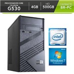 Ficha técnica e caractérísticas do produto Computador Desktop BR-Pc Celeron G530 4GB HD 500GB DVD-Rw Windows 7 Pro