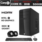 Computador Desktop CorpC Intel Core I5 3.2Ghz 8GB HD 500GB HDMI Full HD