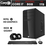 Computador Desktop CorPC Intel Core I7 3.8Ghz 8GB HD 1TB
