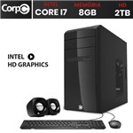 Ficha técnica e caractérísticas do produto Computador Desktop CorpC Intel Core I7 3.8Ghz 8GB HD 2TB