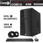 Ficha técnica e caractérísticas do produto Computador Desktop CorpC Line Intel Core I3 4GB HD 500GB HDMI Full HD Mouse Teclado e Caixa de Som