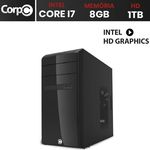 Ficha técnica e caractérísticas do produto Computador Desktop CorPC Line Intel Core I7 3.8Ghz 8GB HD 1TB Gráficos Intel HDMI Full HD