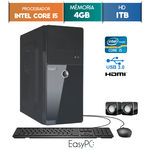 Ficha técnica e caractérísticas do produto Computador Desktop EasyPC Custom Intel Core I5 4GB HD 1TB Saída HDMI Full HD
