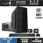 Ficha técnica e caractérísticas do produto Computador Desktop EasyPC Elite Intel Core I5 8GB SSD 240GB Wifi