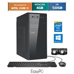 Ficha técnica e caractérísticas do produto Computador Desktop Easypc Intel Core I3 4Gb Hd 320Gb Windows
