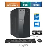 Ficha técnica e caractérísticas do produto Computador Desktop Easypc Intel Core I5 8Gb Hd 320Gb Windows 10