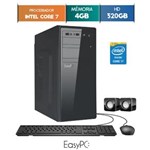 Ficha técnica e caractérísticas do produto Computador Desktop Easypc Intel Core I7 4Gb Hd 320Gb