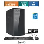 Ficha técnica e caractérísticas do produto Computador Desktop EasyPC Intel Core I7 8GB HD 1TB