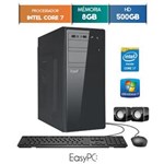 Ficha técnica e caractérísticas do produto Computador Desktop Easypc Intel Core I7 8Gb Hd 500Gb Windows