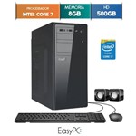 Computador Desktop EasyPC Intel Core I7 8GB HD 500GB