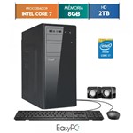 Ficha técnica e caractérísticas do produto Computador Desktop EasyPC Intel Core I7 8GB HD 2TB