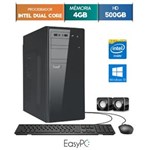 Ficha técnica e caractérísticas do produto Computador Desktop Easypc Intel Dual Core 2.41 4Gb Hd 500Gb Windows 10