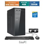 Ficha técnica e caractérísticas do produto Computador Desktop Easypc Intel Dual Core 2.41 4Gb Hd 500Gb