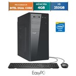 Ficha técnica e caractérísticas do produto Computador Desktop Easypc Intel Dual Core 2.41 4Gb Hd 250Gb